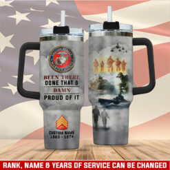 US Marine Corps, Once A Marine, Always A Marine - Stainless Steel Tumbler 40oz