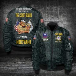 US Coast Guard, Freedom Over Fear - Bomber Jacket