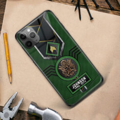 US Army, E 6 Army Staff Sergeant - Premium Glass Phone Case