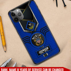 US Navy, E 3 Blue - Soft Phone Case