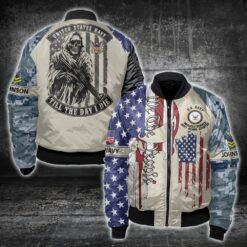 US Navy, American By Birth, Veteran By Choice - Bomber Jacket
