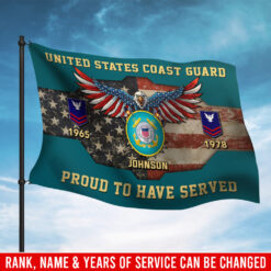 US Coast Guard, Land Of The Free, Because Of The Brave - Flying Flag 3×5 Feet(90×150 Cm)