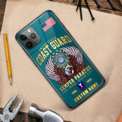 US Coast Guard, Honor, Duty, Service - Premium Glass Phone Case