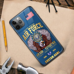 US Air Force, Defender of Freedom - Premium Glass Phone Case