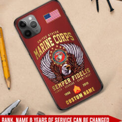 US Marine Corps, E 8 Marines First Sergeant - Soft Phone Case