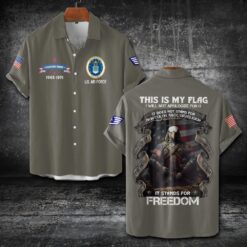 US Air Force , No One Fights Alone - Short Sleeve Button Shirt