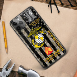 US Marine Corps, Served With Pride - Premium Glass Phone Case