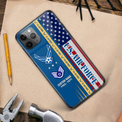 US Air Force, Aim High … Fly-Fight-Win - Premium Glass Phone Case