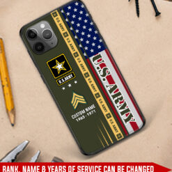 US Army, O 6 Army Colonel - Soft Phone Case
