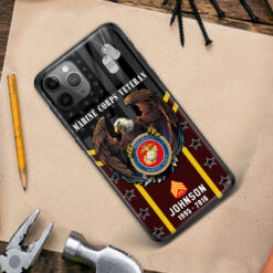 US Marine Corps, Honor, Duty, Service - Premium Glass Phone Case