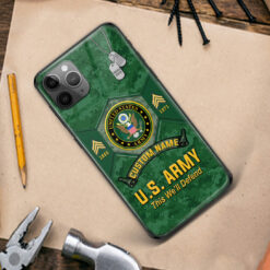 US Army, E 6 Army Specialist - Premium Glass Phone Case