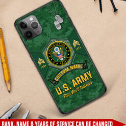 US Army, E 7 Army Master Specialist - Soft Phone Case
