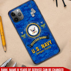 US Navy, E 3 White - Soft Phone Case