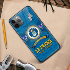 US Air Force, E 6 Air Force Technical Sergeant - Premium Glass Phone Case
