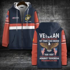 US Marine Corps, No One Fights Alone - Zip Hoodie