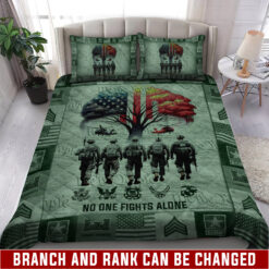 Army Branch, E 6 Army Specialist - Quilt Bed Set - Full