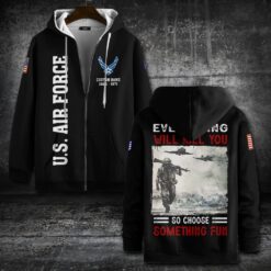 US Air Force , Service Before Self - Zip Hoodie