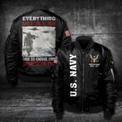 US Navy, E 6 Red - Bomber Jacket