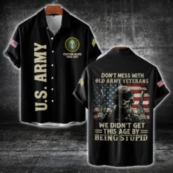 US Army, No One Gets Left Behind - Short Sleeve Button Shirt