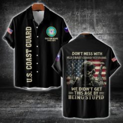 US Coast Guard, No One Gets Left Behind - Short Sleeve Button Shirt