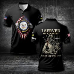 Navy Badge, The Sea is Ours - Polo Shirt