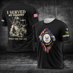 Navy Badge, Always Courageous - T-Shirt