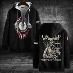 Navy Badge, E 2 Blue - Zip Hoodie