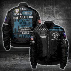 US Coast Guard, Remember - Honor - Respect - Bomber Jacket