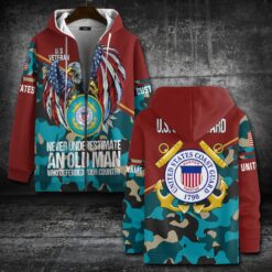 US Coast Guard, Once A Coastie, Always A Coastie - Zip Hoodie