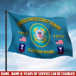 US Coast Guard, E 8 Gold - Flying Flag 3×5 Feet(90×150 Cm)