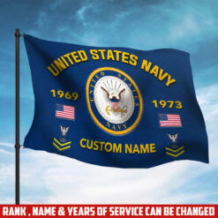 US Navy, Proud Veteran - Flying Flag 3×5 Feet(90×150 Cm)