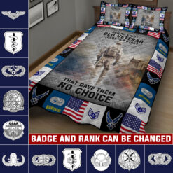 Air Force Badge, E 2 Air Force Airman - Quilt Bed Set - Full