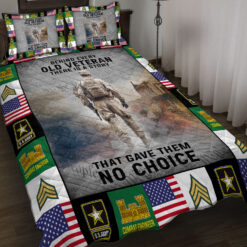 Army Branch, E 8 Army First Sergeant - Quilt Bed Set - King