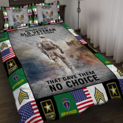 Army Division, E 8 Army Master Sergeant - Quilt Bed Set - King