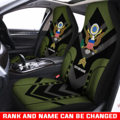 US Army, E 9 Army Sergeant Major - Car Seat Covers