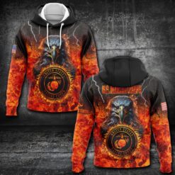 US Marine Corps, Land Of The Free, Because Of The Brave - Hoodie