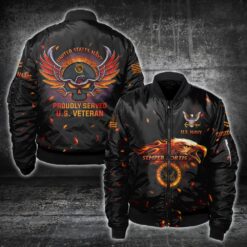 US Navy, Land Of The Free, Because Of The Brave - Bomber Jacket