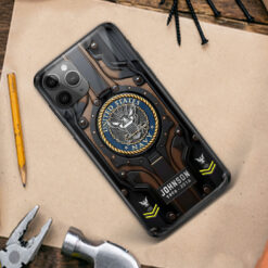 US Navy, E 7 Red - Premium Glass Phone Case