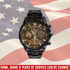 US Army, E 7 Army Master Specialist - Black Stainless Steel Watch