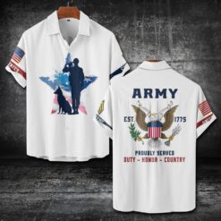 US Army, Lest We Forget - Short Sleeve Button Shirt