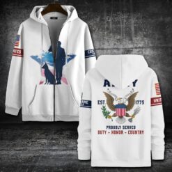 US Army, No One Fights Alone - Zip Hoodie