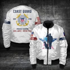 US Coast Guard, Duty, Honor, Country - Bomber Jacket