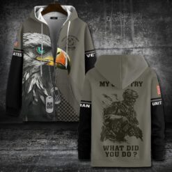 US Coast Guard, Duty, Honor, Country - Zip Hoodie