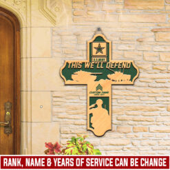 US Army, O 2 Army First Lieutenant - 2 Layers Wooden Sign 8x8in