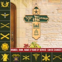 Army Branch, Remember - Honor - Respect - 2 Layers Wooden Sign 8x8in