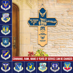 Air Force Command, Defender of Freedom - 2 Layers Wooden Sign 8x8in