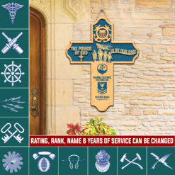 Coast Guard Rating, All Gave Some, Some Gave All - 2 Layers Wooden Sign 8x8in