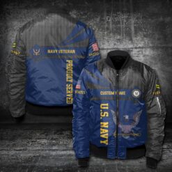 US Navy, Proud Veteran - Bomber Jacket