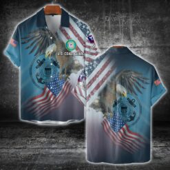 US Coast Guard, Honor, Duty, Service - Short Sleeve Button Shirt
