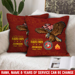 US Marine Corps, Once A Marine, Always A Marine - Pillow 15.7x15.7in
